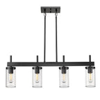 Golden Lighting Winslett Golden Lighting Winslett 4-light Island Light In Matte Black