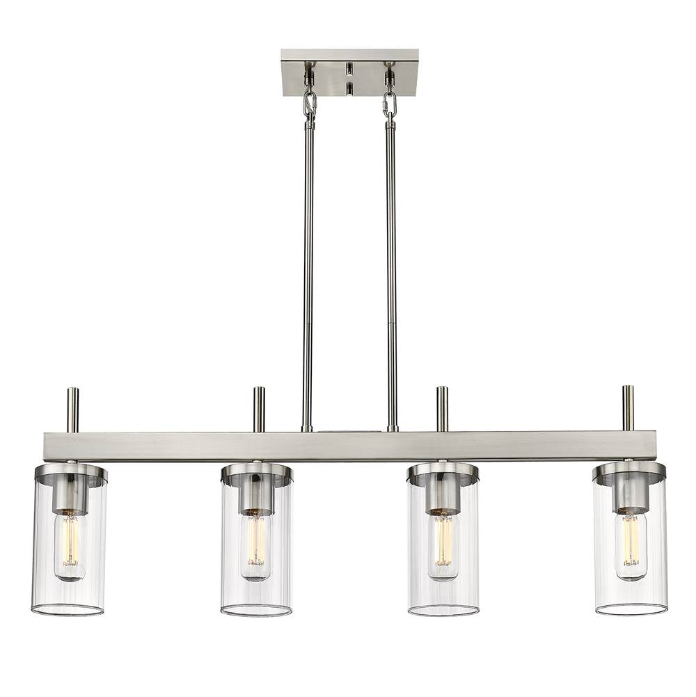 Golden Lighting Winslett Golden Lighting Winslett 4-light Island Light In Matte Black