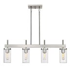 Golden Lighting 7011-LP PW-CLR Pewter Golden Lighting Winslett 4-light Island Light In Pewter Image 3