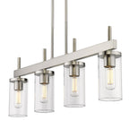 Golden Lighting 7011-LP PW-CLR Pewter Golden Lighting Winslett 4-light Island Light In Pewter Image 2