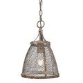 Golden Lighting 7019-M1L PR Pebbled Rust Wry Lighting Calgary 1-light Pendant In Pebbled Rust Image 1