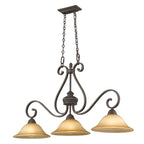 Golden Lighting 7116-10 LC Leather Crackle Wry Lighting Mayfair 3-light Pendant In Leather Crackle Image 1