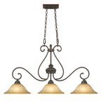 Golden Lighting 7116-10 LC Leather Crackle Wry Lighting Mayfair 3-light Pendant In Leather Crackle Image 4