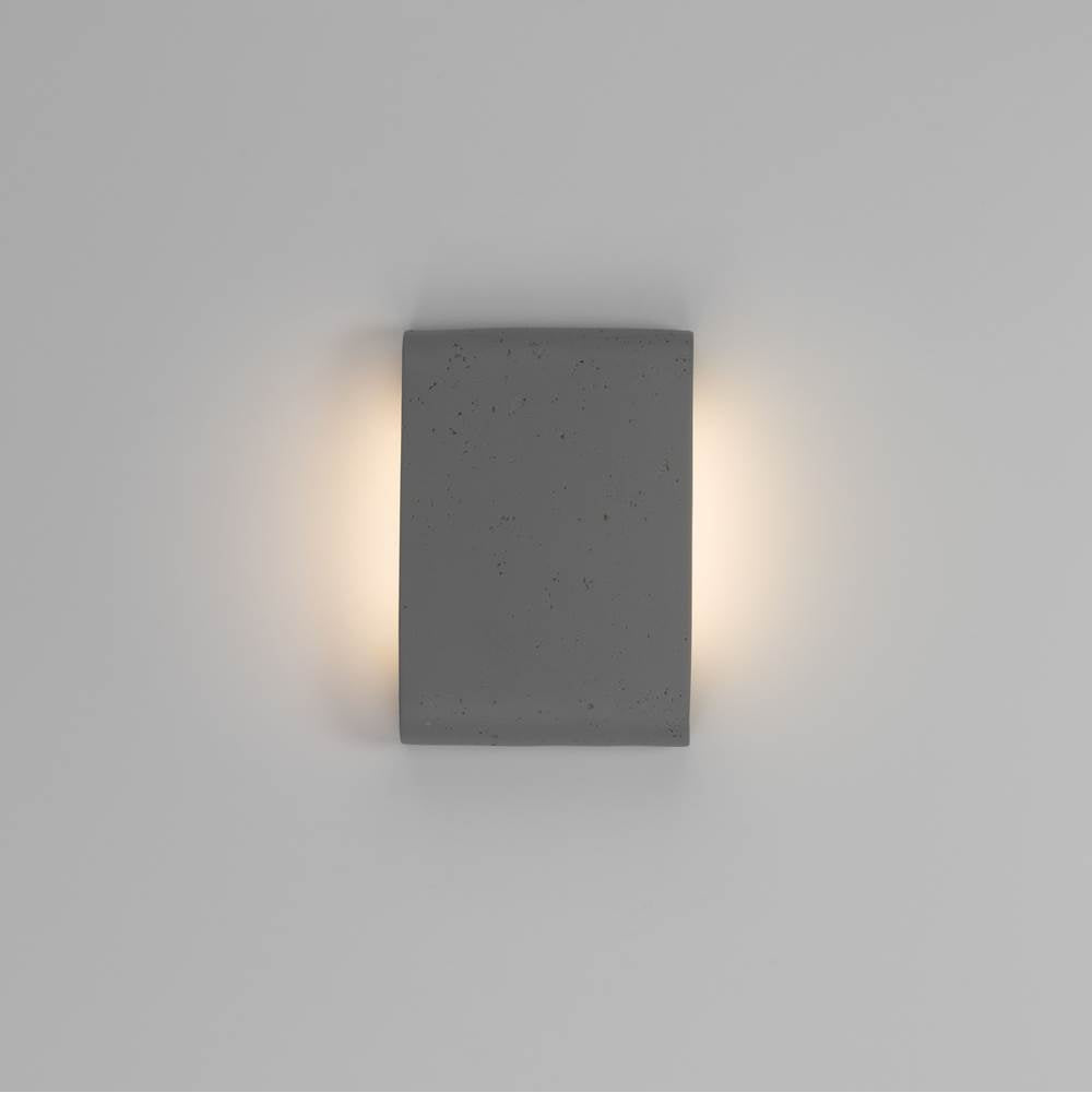 Golden Lighting 7280-OWL9 GT Gray Travertine Golden Lighting Stela Integrated Led 9in Outdoor Wall In Gray Travertine Image 1