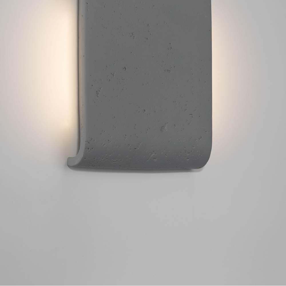 Golden Lighting 7280-OWL9 GT Gray Travertine Golden Lighting Stela Integrated Led 9in Outdoor Wall In Gray Travertine Image 4