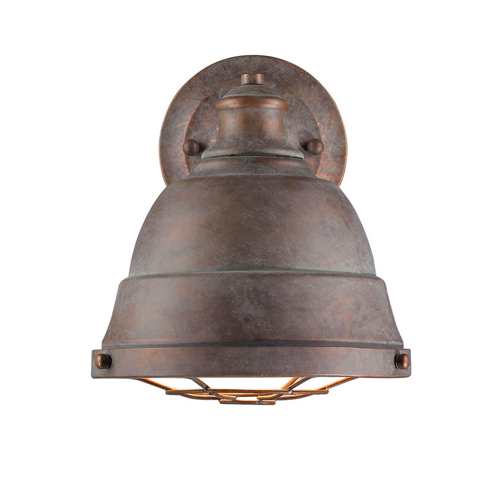 Golden Lighting 7312-1W CP Copper Patina Golden Lighting Bartlett 1-light Wall Sconce In Copper Patina Image 1