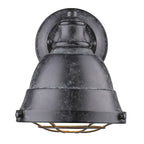 Golden Lighting 7312-BA1 BP Black Patina Golden Lighting Bartlett 1-light Vanity In Black Patina Image 1
