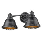Golden Lighting 7312-BA2 BP Black Patina Golden Lighting Bartlett 2-light Vanity In Black Patina Image 1