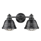 Golden Lighting Bartlett Golden Lighting Bartlett 2-light Vanity In Black Patina