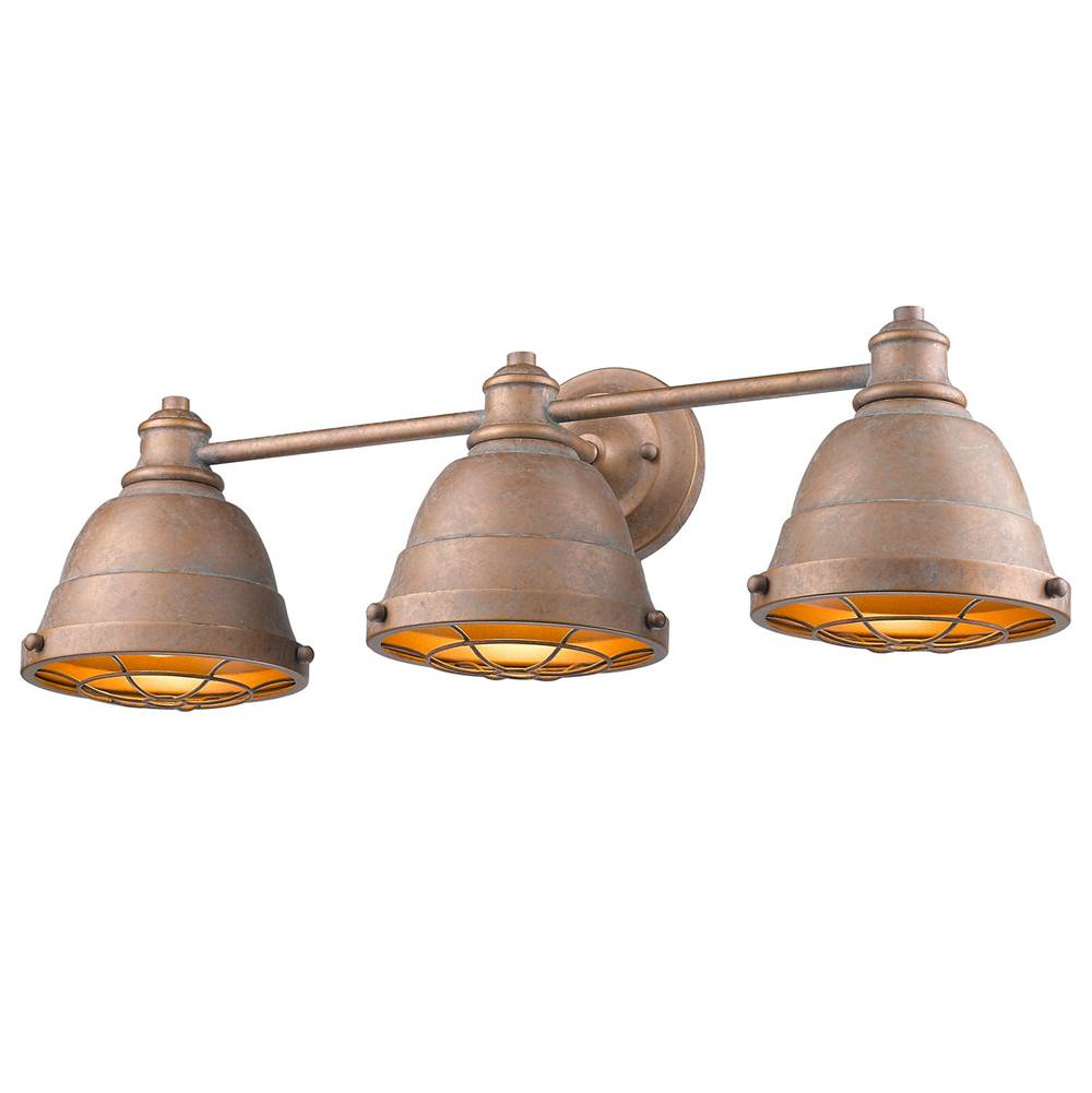 Golden Lighting Bartlett Golden Lighting Bartlett 3-light Vanity In Black Patina
