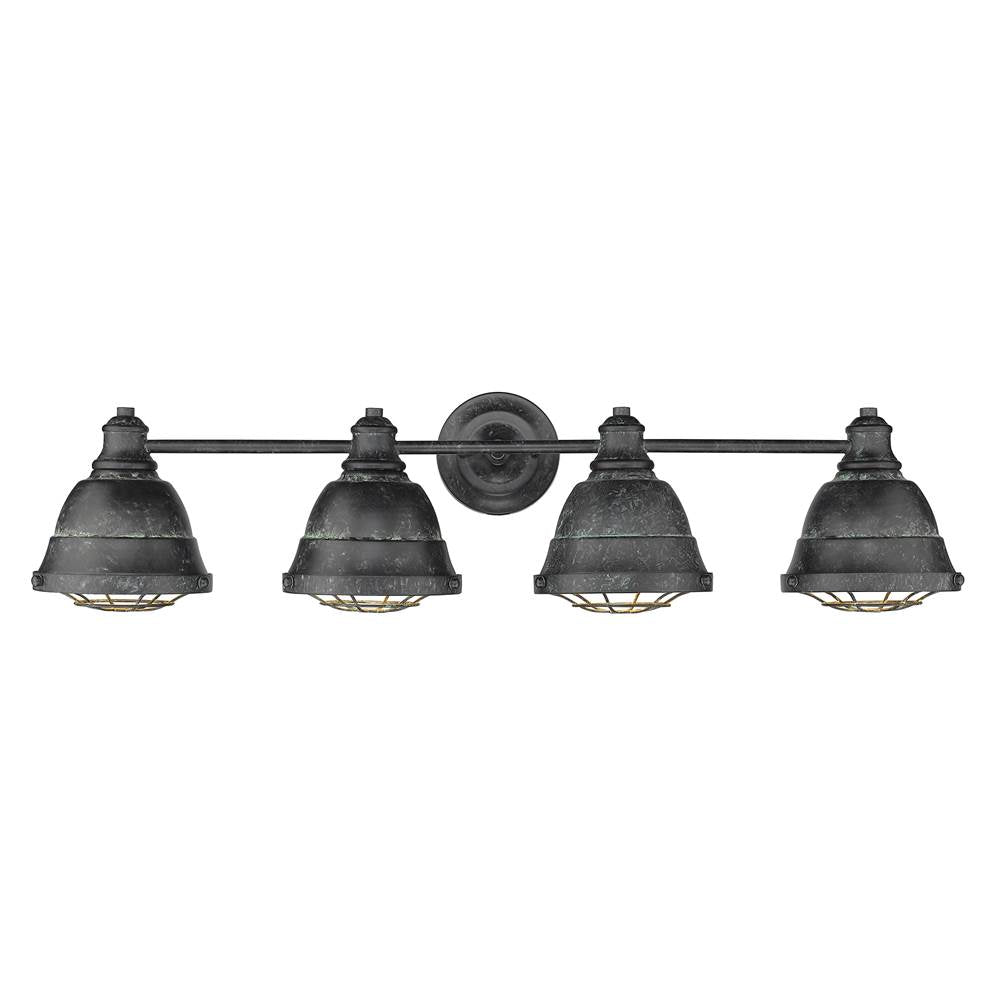 Golden Lighting Bartlett Golden Lighting Bartlett 4-light Vanity In Black Patina