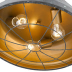 Golden Lighting 7312-FM16 BP Black Patina Golden Lighting Bartlett 3-light Flush Mount In Black Patina Image 2