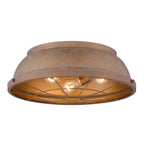 Golden Lighting Bartlett Golden Lighting Bartlett 3-light Flush Mount In Black Patina