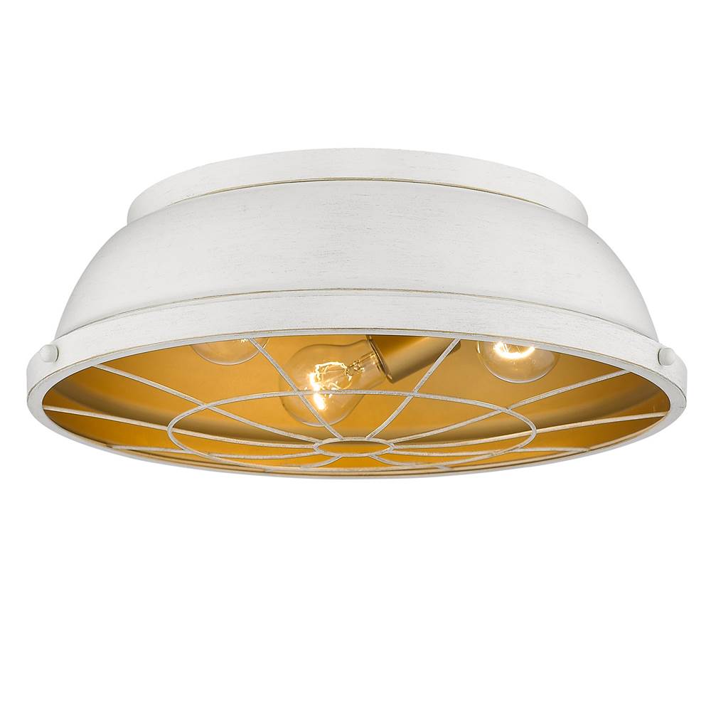 Golden Lighting Bartlett Golden Lighting Bartlett 3-light Flush Mount In Black Patina