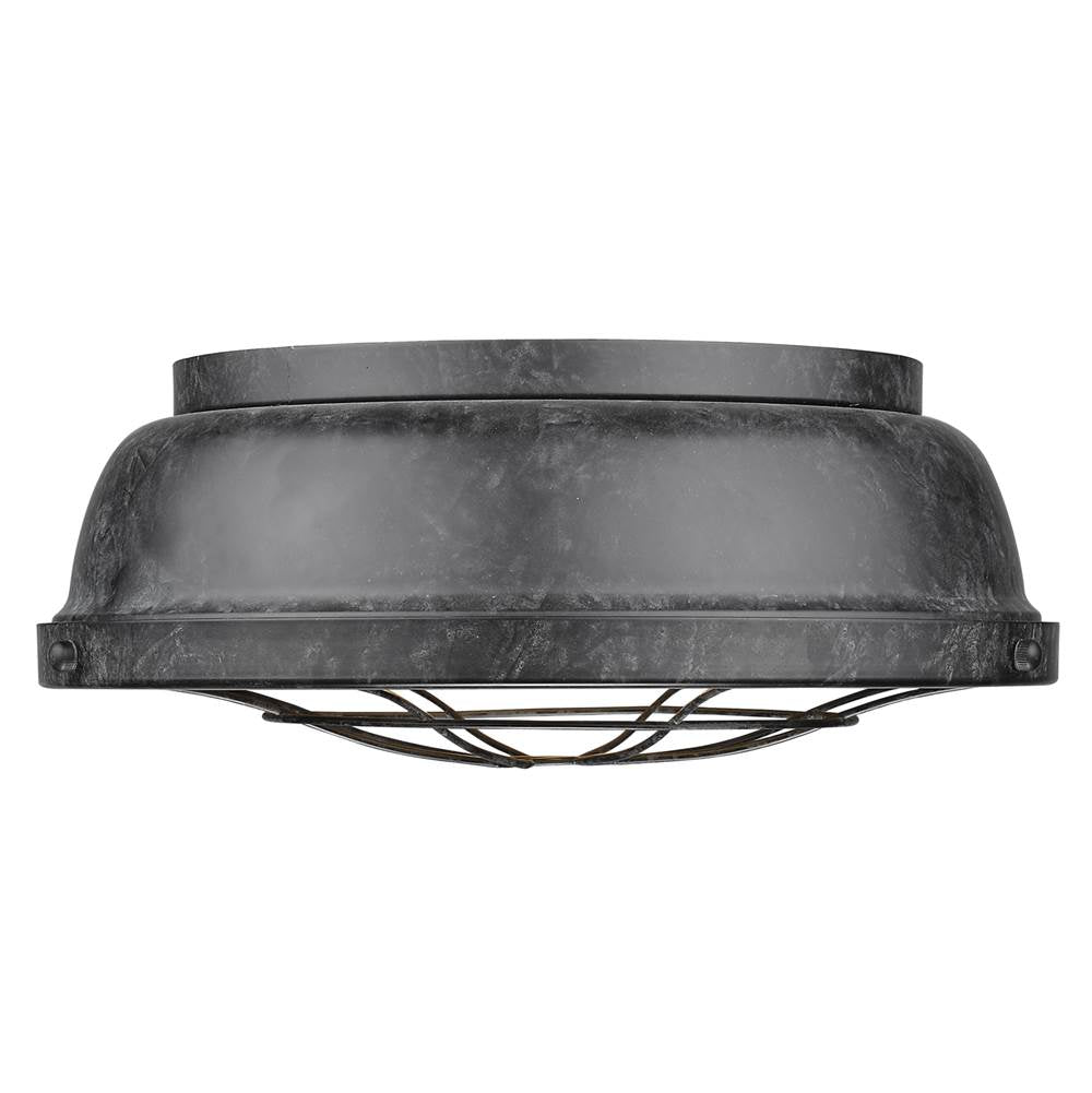 Golden Lighting 7312-FM BP Black Patina Golden Lighting Bartlett 2-light Flush Mount In Black Patina Image 1