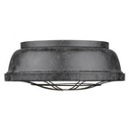 Golden Lighting 7312-FM BP Black Patina Golden Lighting Bartlett 2-light Flush Mount In Black Patina Image 1