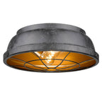 Golden Lighting 7312-FM BP Black Patina Golden Lighting Bartlett 2-light Flush Mount In Black Patina Image 2