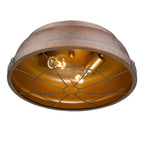 Golden Lighting Bartlett Golden Lighting Bartlett 2-light Flush Mount In Black Patina