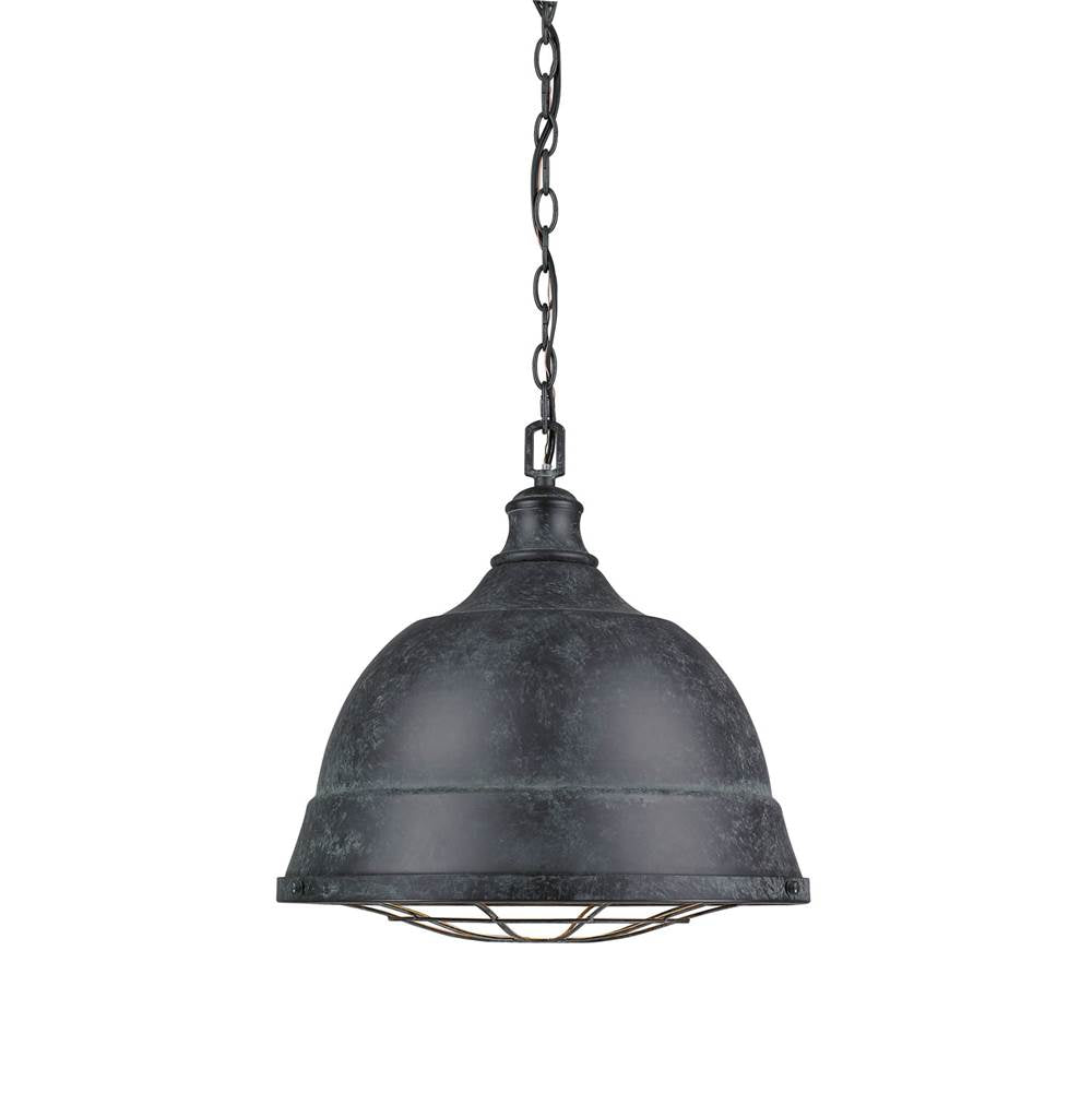 Golden Lighting 7312-L BP Black Patina Golden Lighting Bartlett 2-light Pendant In Black Patina Image 1