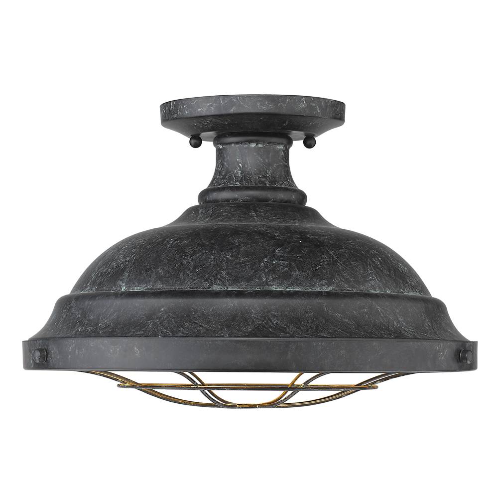 Golden Lighting Bartlett Golden Lighting Bartlett 2-light Semi-flush Mount In Black Patina