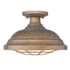 Golden Lighting Bartlett Golden Lighting Bartlett 2-light Semi-flush Mount In Black Patina