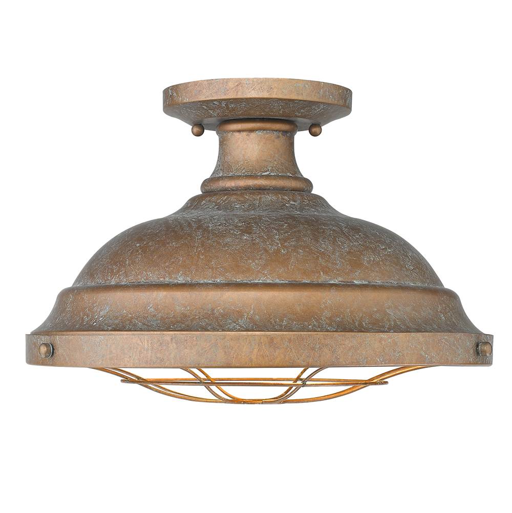 Golden Lighting Bartlett Golden Lighting Bartlett 2-light Semi-flush Mount In Black Patina