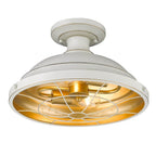 Golden Lighting 7312-SF FW French White Golden Lighting Bartlett 2-light Semi-flush Mount In French White Image 2