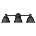Golden Lighting Rebel Golden Lighting Rebel 3-light Vanity In Matte Black