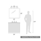 Golden Lighting 7313-BA3 BLK Matte Black Golden Lighting Rebel 3-light Vanity In Matte Black Image 2