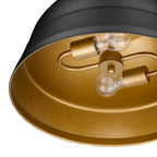 Golden Lighting 7313-L BLK Matte Black Golden Lighting Rebel 2-light Pendant In Matte Black Image 4