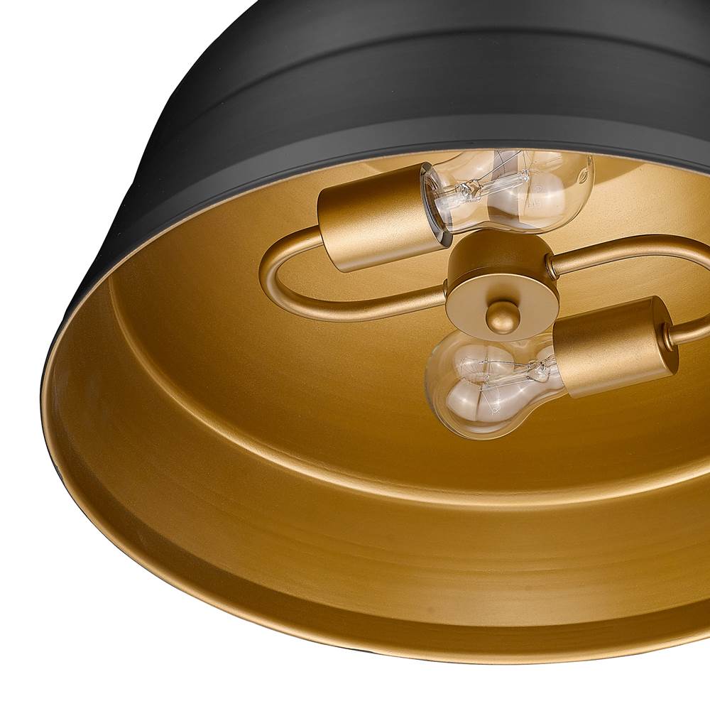 Golden Lighting 7313-L BLK Matte Black Golden Lighting Rebel 2-light Pendant In Matte Black Image 4
