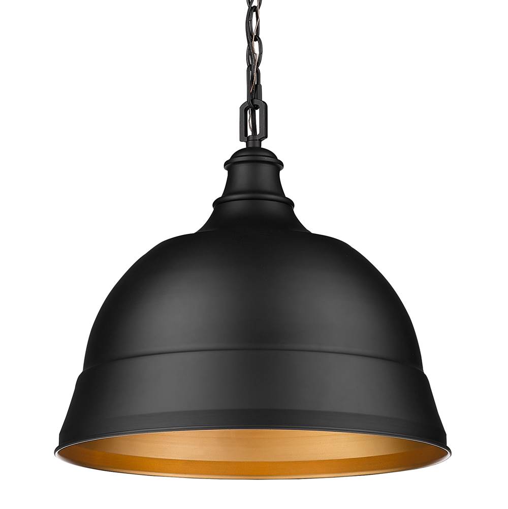 Golden Lighting 7313-L BLK Matte Black Golden Lighting Rebel 2-light Pendant In Matte Black Image 1