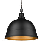 Golden Lighting 7313-L BLK Matte Black Golden Lighting Rebel 2-light Pendant In Matte Black Image 1