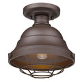 Golden Lighting Bartlett Golden Lighting Bartlett 1-light Outdoor Ceiling In Textured Bronze