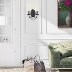 Golden Lighting 7644-2W BLK Matte Black Golden Lighting Mirabella 2-light Wall Sconce In Matte Black Image 4
