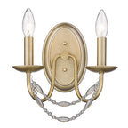 Golden Lighting Mirabella Golden Lighting Mirabella 2-light Wall Sconce In Matte Black