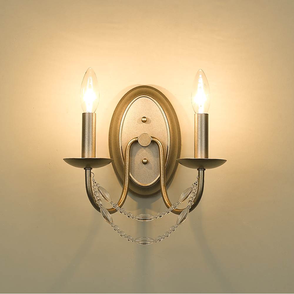 Golden Lighting 7644-2W GA Golden Aura Golden Lighting Mirabella 2-light Wall Sconce In Golden Aura Image 5