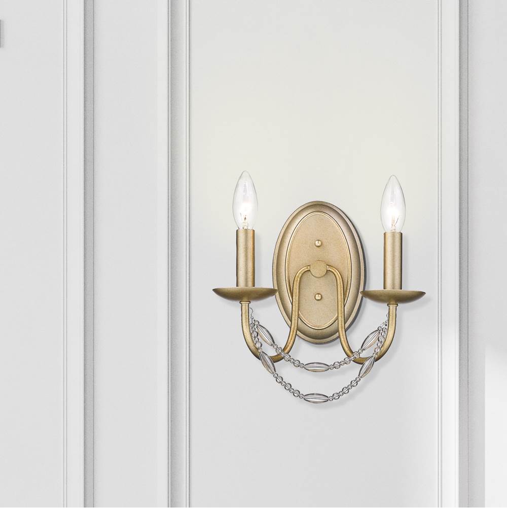 Golden Lighting 7644-2W GA Golden Aura Golden Lighting Mirabella 2-light Wall Sconce In Golden Aura Image 3
