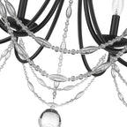 Golden Lighting 7644-6 BLK Matte Black Golden Lighting Mirabella 6-light Chandelier In Matte Black Image 5