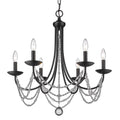 Golden Lighting 7644-6 BLK Matte Black Golden Lighting Mirabella 6-light Chandelier In Matte Black Image 1