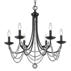 Golden Lighting 7644-6 BLK Matte Black Golden Lighting Mirabella 6-light Chandelier In Matte Black Image 1