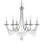 Golden Lighting Mirabella Golden Lighting Mirabella 6-light Chandelier In Matte Black