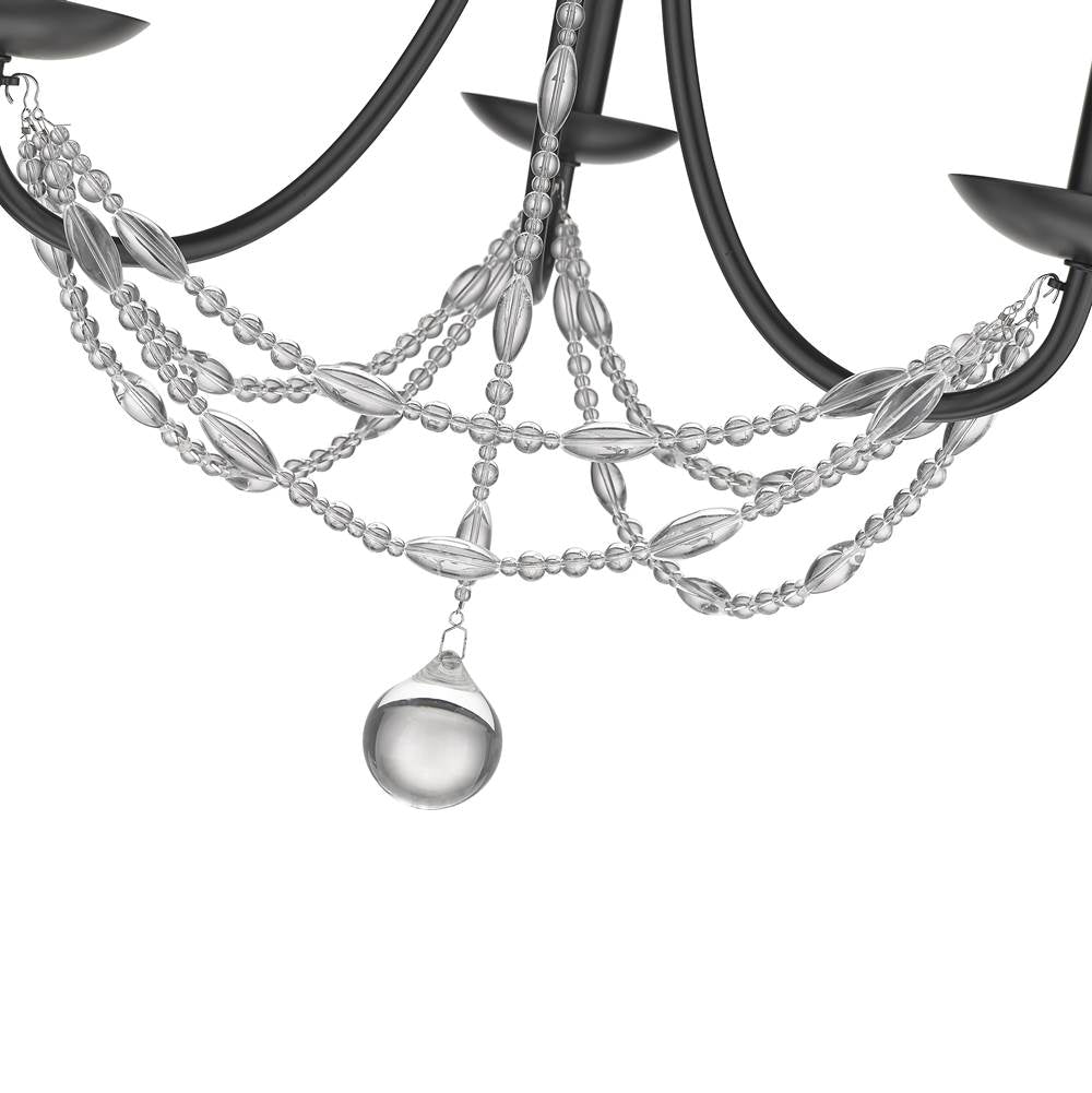 Golden Lighting 7644-M3 BLK Matte Black Golden Lighting Mirabella 3-light Chandelier In Matte Black Image 2