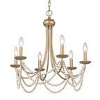 Golden Lighting 7646-6 GA Golden Aura Wry Lighting Serafina 6-light Chandelier In Golden Aura Image 1