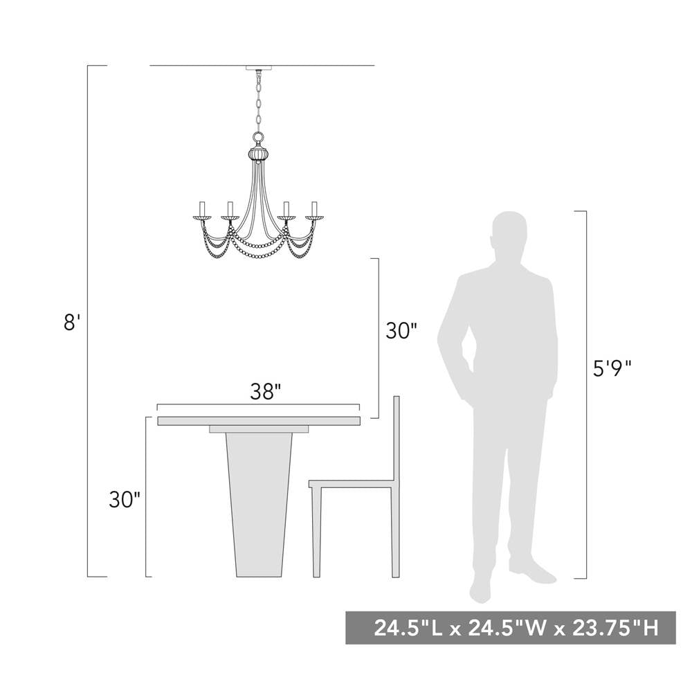 Golden Lighting 7646-6 GA Golden Aura Wry Lighting Serafina 6-light Chandelier In Golden Aura Image 2