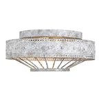 Golden Lighting Ferris Wry Lighting Ferris 2-light Flush Mount In Copper Patina