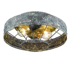 Golden Lighting 7856-FM VP Blue Verde Patina Wry Lighting Ferris 2-light Flush Mount In Blue Verde Patina Image 3