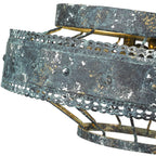 Golden Lighting 7856-FM VP Blue Verde Patina Wry Lighting Ferris 2-light Flush Mount In Blue Verde Patina Image 2
