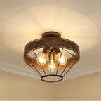 Golden Lighting 7856-SF CP Copper Patina Wry Lighting Ferris 3-light Semi-flush Mount In Copper Patina Image 3
