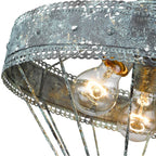 Golden Lighting 7856-SF VP Blue Verde Patina Wry Lighting Ferris 3-light Semi-flush Mount In Blue Verde Patina Image 2